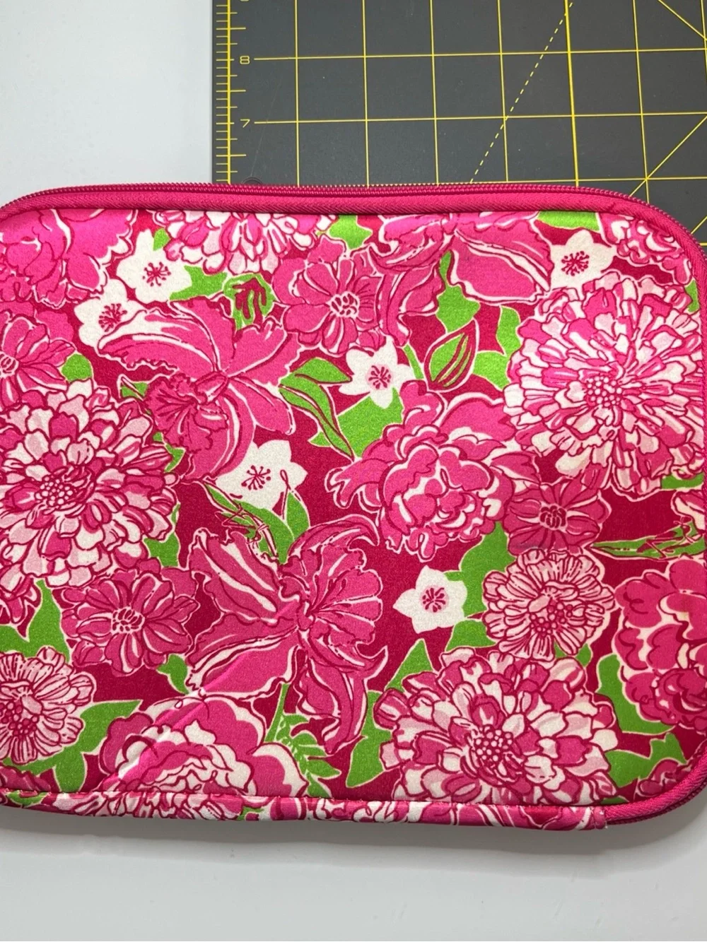 Lilly Pulitzer Hot Pink & Green Floral Tablet Sleeve
